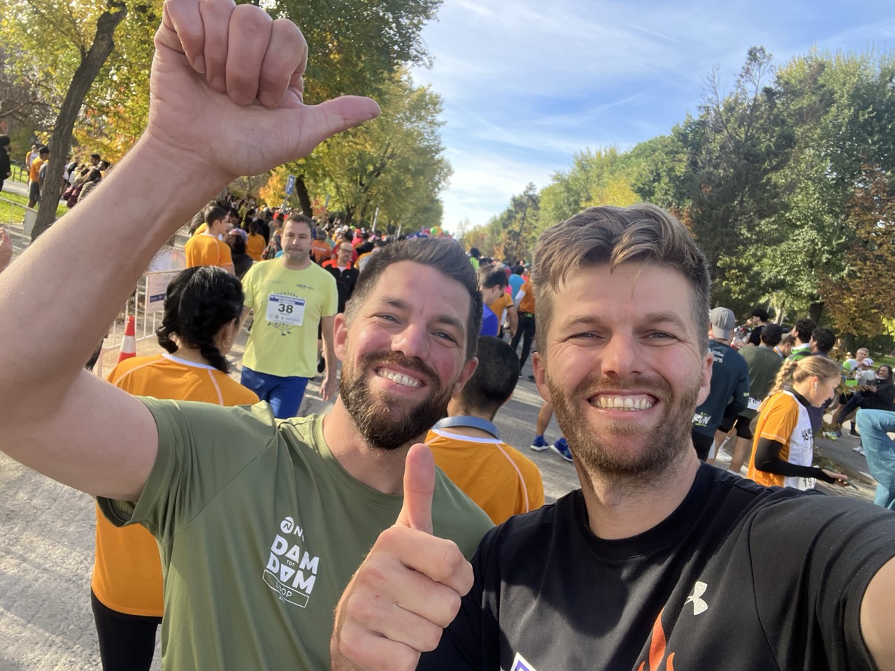 Me and my brother doing a 10k in Madrid